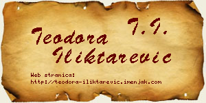 Teodora Iliktarević vizit kartica